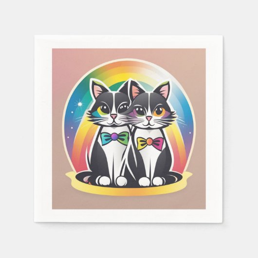 KatzenBRIDE UND GRUPPE Serviette (Vorderseite)