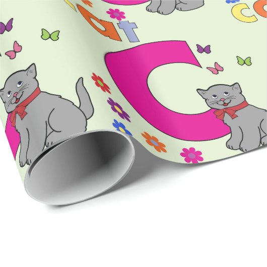 Katzenbrief C Geschenkpapier (Rolleneckpunkt)