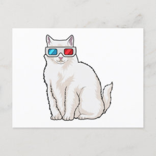 Katzenbrille Postkarte