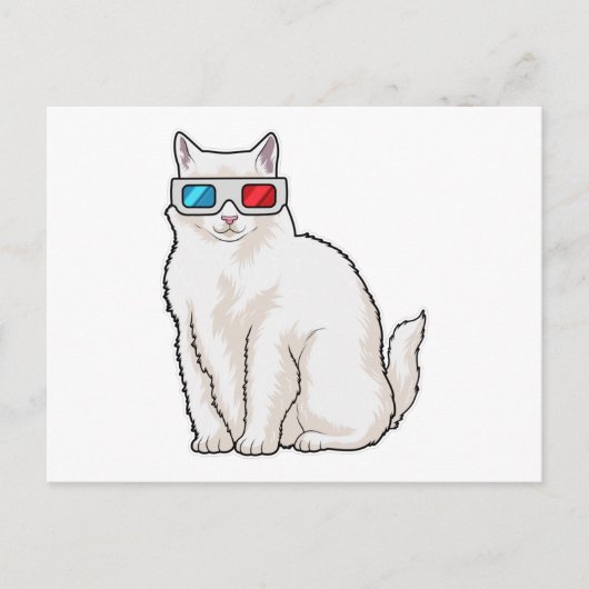 Katzenbrille Postkarte (Vorderseite)