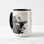 Katzenbrille versteckt bewegt lustigen Schlamm Tasse (Vorderseite Links)