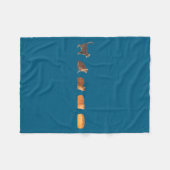 Katzenbrotlaib Evolution lustige Katzenmutter süße Fleecedecke (Vorderseite (Horizontal))