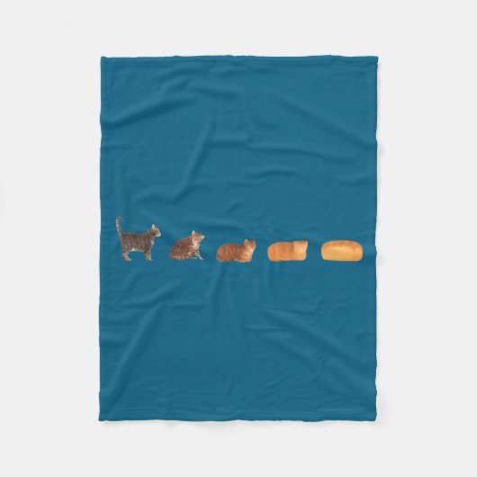 Katzenbrotlaib Evolution lustige Katzenmutter süße Fleecedecke (Vorderseite)