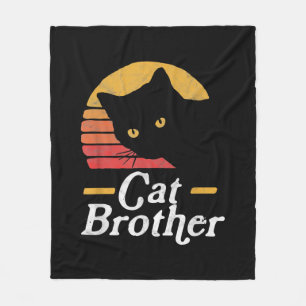 Katzenbruder im Vintage-Stil Retro-Geschenk für Ka Fleecedecke