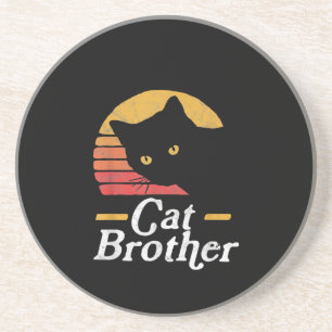 Katzenbruder im Vintage-Stil Retro-Geschenk für Ka Getränkeuntersetzer