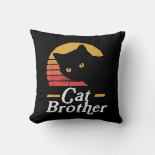 Katzenbruder im Vintage-Stil Retro-Geschenk für Ka Kissen