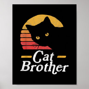 Katzenbruder im Vintage-Stil Retro-Geschenk für Ka Poster