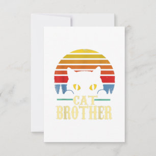 Katzenbruder im Vintage-Stil Retro-Geschenk für Ka RSVP Karte