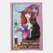 Katzenbücher, Hexereien Geschirrtuch (Vertikal)