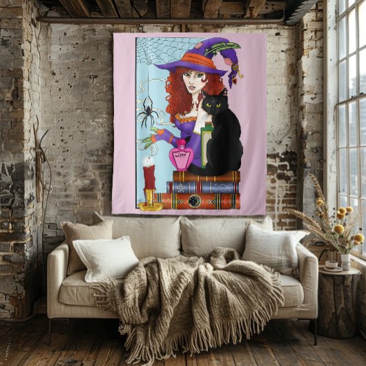 Katzenbücher, Hexereien Wandteppich