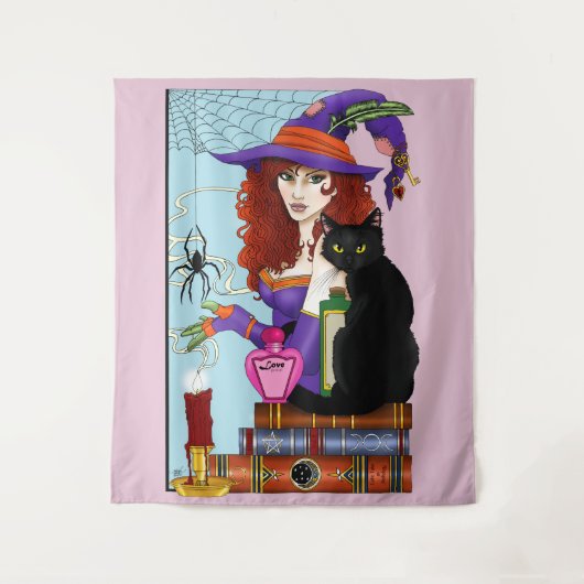 Katzenbücher, Hexereien Wandteppich (Vorderseite)