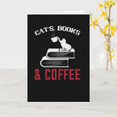 Katzenbücher und Kaffee Karte (Gelbe Blume)