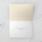 KatzenCartoon mit Pink Polka Dot Gruß Karte (Innenseite)