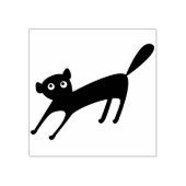 KatzenCartoon Silhouette Briefmarke Gummistempel (Prägung)