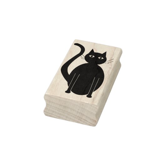 KatzenCartoon Silhouette Briefmarke Gummistempel (Stempel)