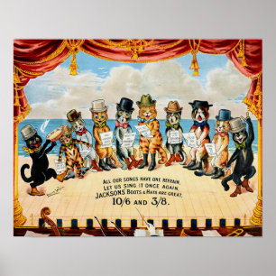 Katzenchor, Louis Wain Poster