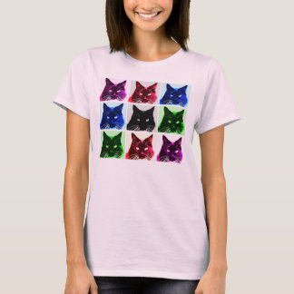 Katzencollage mit 9 Leben T-Shirt
