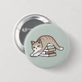 Katzendarstellung buchen - aufgerollt und gemütlic button (Vorne & Hinten)