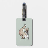 Katzendarstellung buchen - aufgerollt und gemütlic gepäckanhänger (Rückseite vertikal)