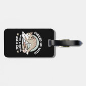 Katzendarstellung buchen - aufgerollt und gemütlic gepäckanhänger (Rückseite horizontal)