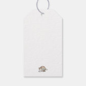 Katzendarstellung buchen - aufgerollt und gemütlic geschenkanhänger (Rückseite)