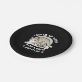 Katzendarstellung buchen - aufgerollt und gemütlic pappteller (Schrägansicht)