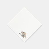 Katzendarstellung buchen - aufgerollt und gemütlic serviette (Ecke)