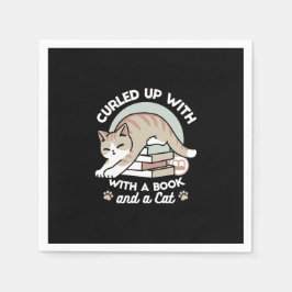 Katzendarstellung buchen - aufgerollt und gemütlic serviette