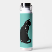 Katzendesign auf dem Kupfer-Vakuum isoliert Trinkflasche (Vorne)