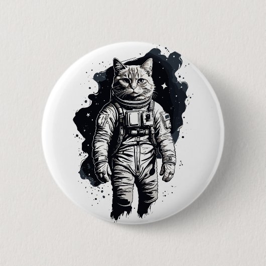 Katzendesign Button (Vorderseite)