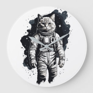 Katzendesign Große Wanduhr