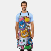 Katzendesign Schürze (Getragen)