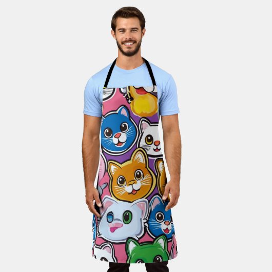 Katzendesign Schürze (Getragen)