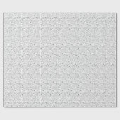 Katzendoodles, Muster aus schwarz-weiß Kätzchen Geschenkpapier (Flach)