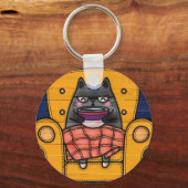 Katzendruckknopf-Schlüsselanhänger Schlüsselanhänger (Vorderseite)