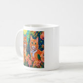 Katzenduo mit Launen Kaffeetasse (Vorderseite Links)