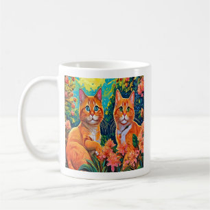 Katzenduo mit Launen Kaffeetasse