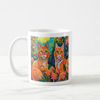 Katzenduo mit Launen Kaffeetasse