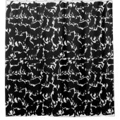 Katzendusche Vorhänge Schwarze Katze Art Bath Deko (Vorderseite)