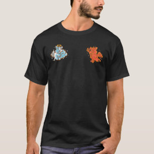 Katzenengel und Teufel sitzen auf deiner Schulter T-Shirt