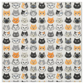 Katzenfacenmuster| Cool Kitty Cat Lover's Fabric Stoff (Muster)
