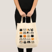Katzenfacenmuster| Cool Kitty Cat Lover's Tragetasche (Vorderseite (Produkt))
