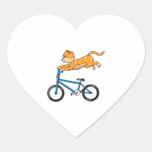Katzenfahrt A BMX Herz-Aufkleber