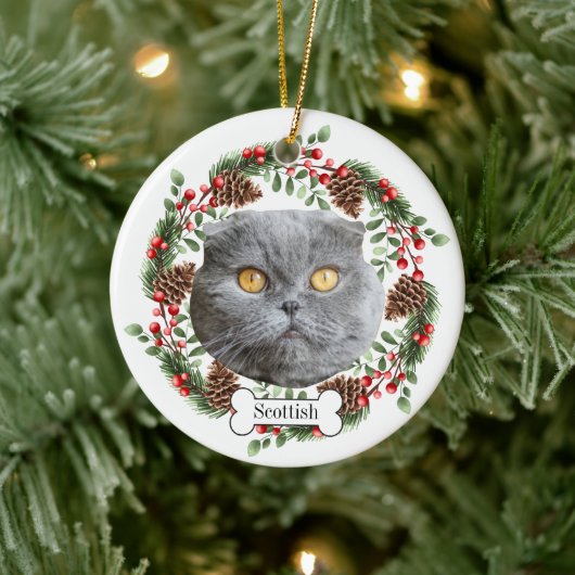 Katzenfalke Keramik Ornament (Baum)