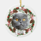 Katzenfalke Keramik Ornament (Vorne)