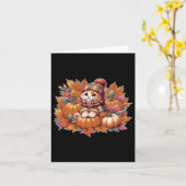 Katzenfall-Blätter-hello-Herbst-Katzenkätzchen-Kät Karte (Gelbe Blume)