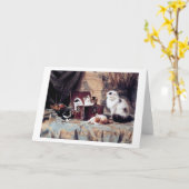 Katzenfamilie, Henriette Ronner-Knip Karte (Gelbe Blume)