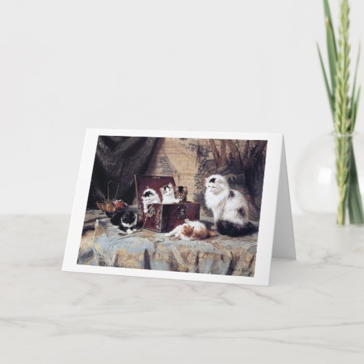 Katzenfamilie, Henriette Ronner-Knip Karte (Vorderseite)