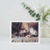 Katzenfamilie, Henriette Ronner-Knip Postkarte (Stehend Vorderseite)