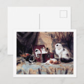 Katzenfamilie, Henriette Ronner-Knip Postkarte (Vorne/Hinten)